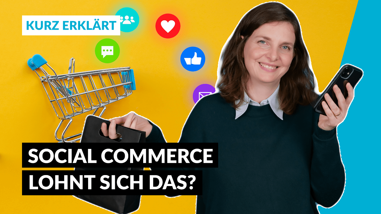 Im Video erklären wir, was genau Social Commerce ist, welche Vor- und Nachteile Social Commerce für kleine und mittlere Unternehmen hat und geben Tipps für den Einstieg.