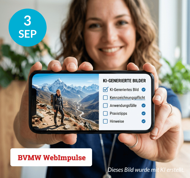 BVMW-WebImpuls: Neue Pflicht: KI-Inhalte richtig kennzeichnen