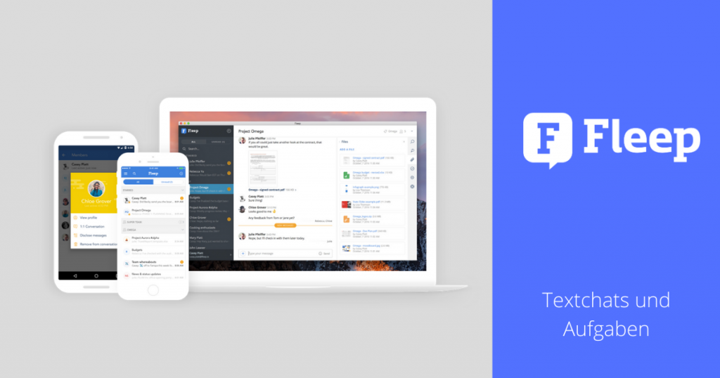 Eine Alternative zu Slack und Teams ist der Team-Messenger Fleep. Hier wird ebenfalls eine kostenfreie Version angeboten. 
